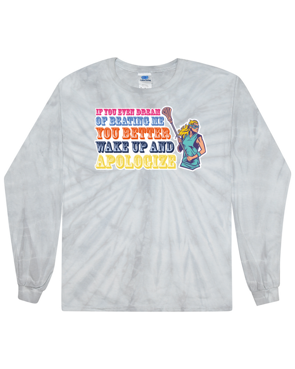 fashionable cotton crew neck clothing Long sleeve T-shirt tee shirt tie dye apparel