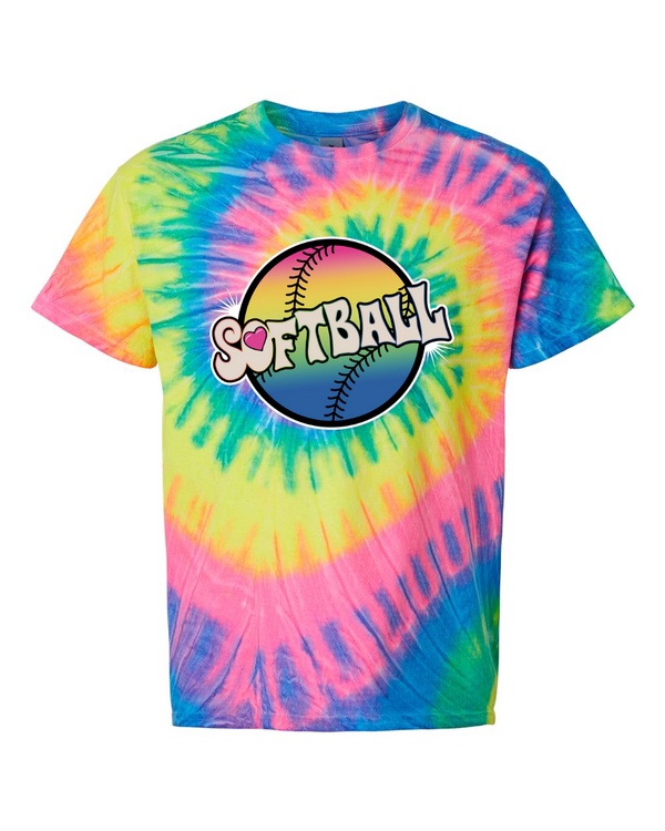 Softball Tie Dyed - Tie Dyed Tee