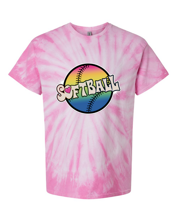 Softball Tie Dyed - Tie Dyed Tee
