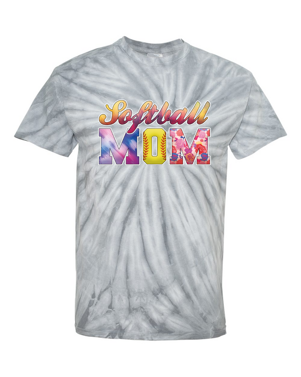 Softball Mom - Tie Dyed Tee