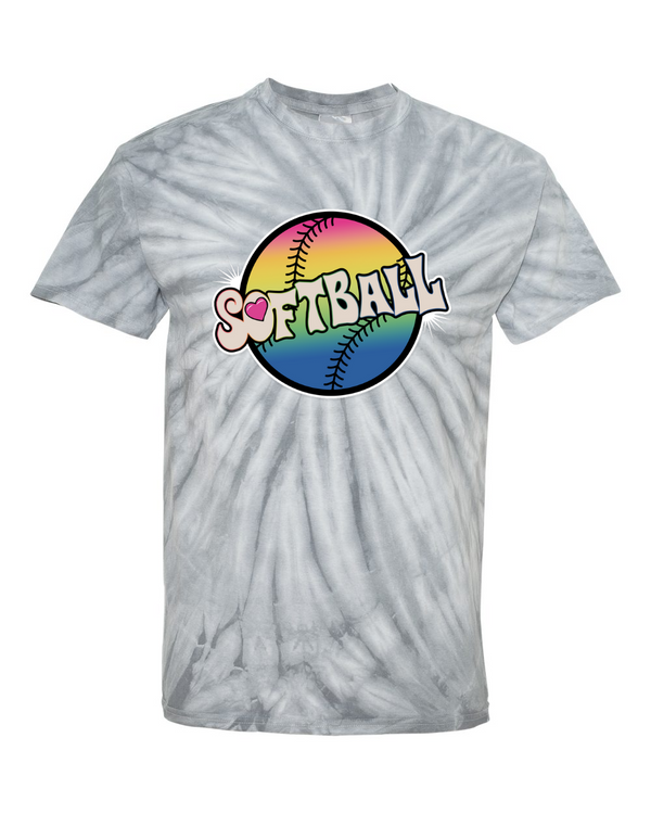 Softball Tie Dyed - Tie Dyed Tee