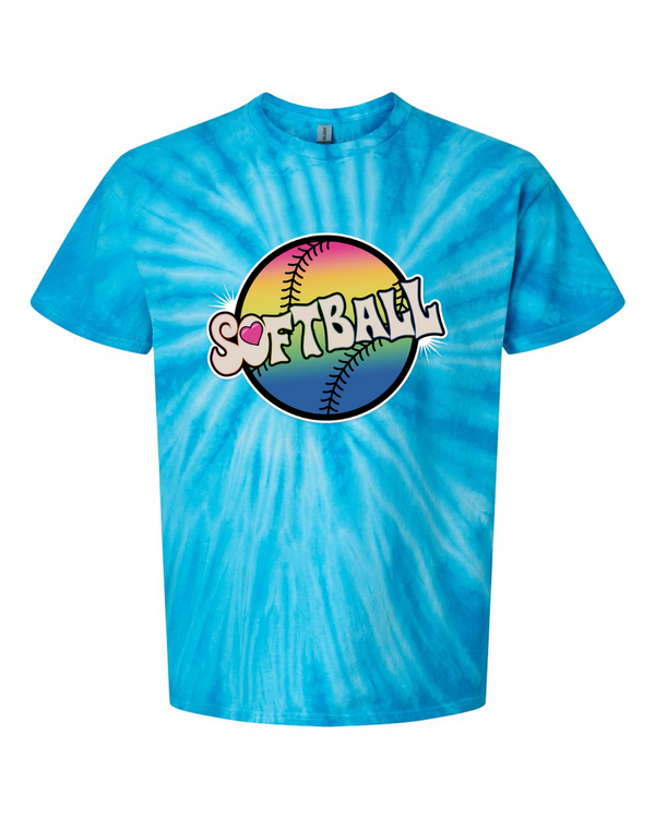 Softball Tie Dyed - Tie Dyed Tee