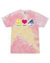 fashionable cotton crew neck clothing T-shirt tee shirt tie dye apparel