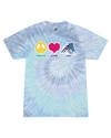 fashionable cotton crew neck clothing T-shirt tee shirt tie dye apparel