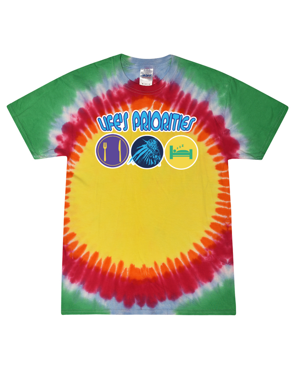 fashionable cotton crew neck clothing T-shirt tee shirt tie dye apparel