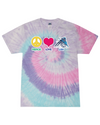 fashionable cotton crew neck clothing T-shirt tee shirt tie dye apparel