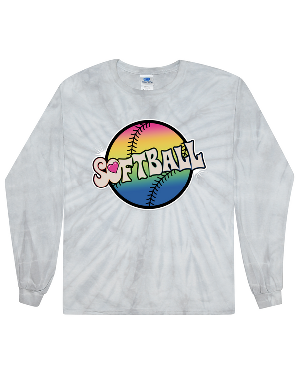 Softball Tie Dyed - Tie Dyed Long Sleeve