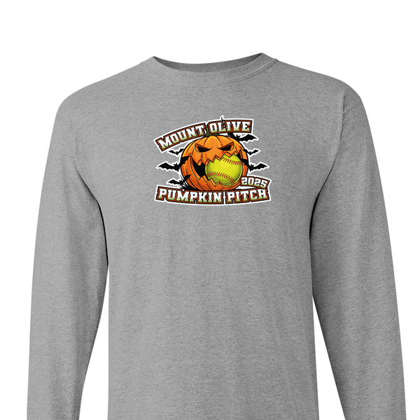 Solid Long Sleeve T-shirt - Mount Olive Pumpkin Pitch 2025