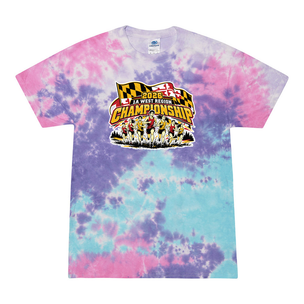 [[color:Cotton Candy]] 2026 1A West Region XC Championship 0002 Cotton Candy Tie Dyed T shirt