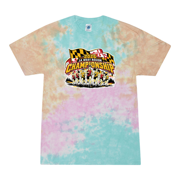 [[color:Snow Cone]] 2026 1A West Region XC Championship 0006 Snow Cone Tie Dyed T shirt