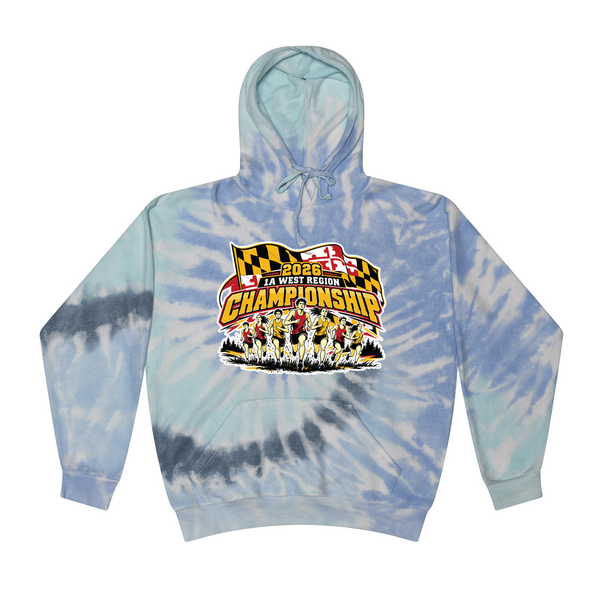 [[color:Lagoon]] 2026 1A West Region XC Championship 0014 Lagoon Tie Dyed Hoodie