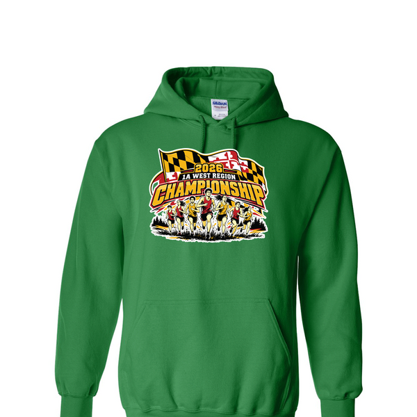 [[color:Irish Green]] 2026 1A West Region XC Championship 0038 Irish Green Hoodie