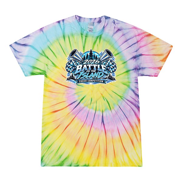 [[color:Lolli-pop]] 2026 Battle on the Island Cheer 0005 Lolli Pop Tie Dyed T shirt