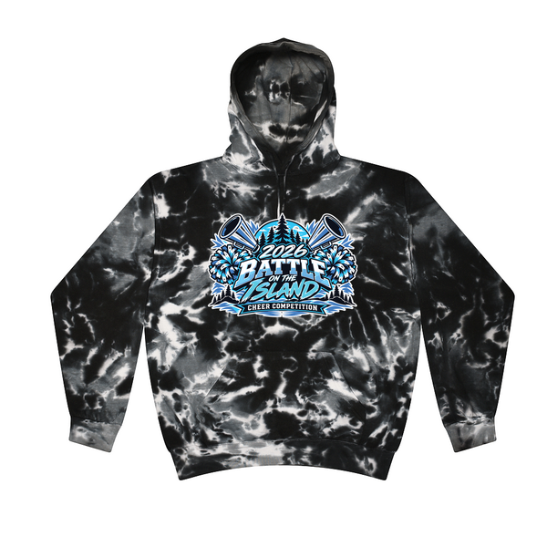 [[color:Multi Black]] 2026 Battle on the Island Cheer 0016 Multi Black Tie Dyed Hoodie