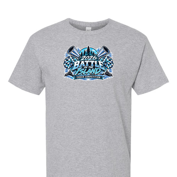 [[color:Sport Grey]] 2026 Battle on the Island Cheer 0021 Sport Grey Short Sleeve