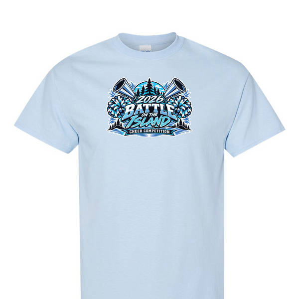 [[color:Light Blue]] 2026 Battle on the Island Cheer 0023 Light Blue Short Sleeve