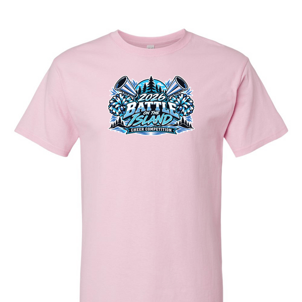 [[color:Light Pink]] 2026 Battle on the Island Cheer 0025 Light Pink Short Sleeve