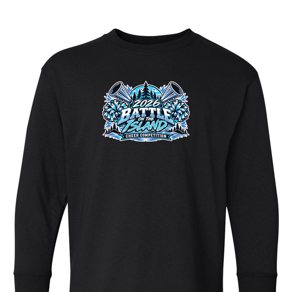 [[color:Black]] 2026 Battle on the Island Cheer 0029 Black Long Sleeve