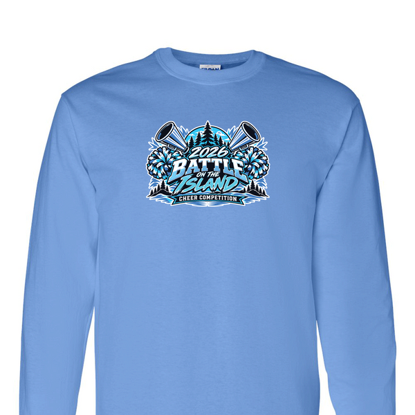 [[color:Carolina Blue]] 2026 Battle on the Island Cheer 0030 Carolina Blue Long Sleeve
