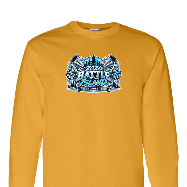 [[color:Gold]] 2026 Battle on the Island Cheer 0031 Gold Long Sleeve