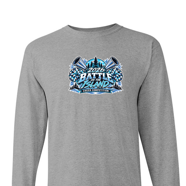 [[color:Sport Grey]] 2026 Battle on the Island Cheer 0033 Sport Grey Long Sleeve
