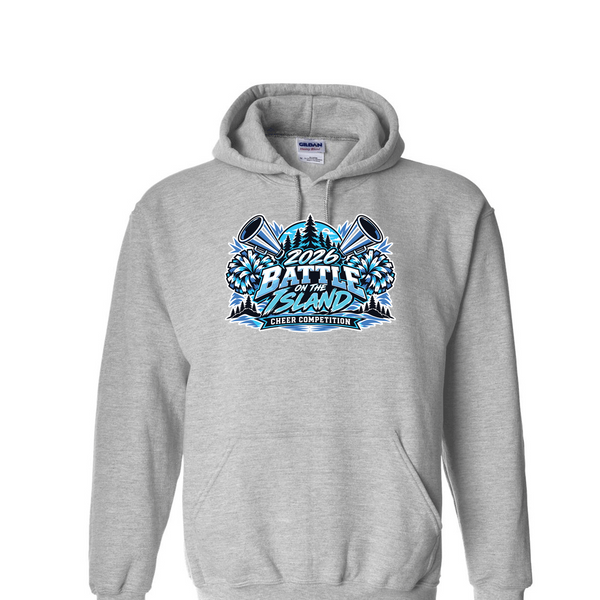 [[color:Sport Grey]] 2026 Battle on the Island Cheer 0040 Sport Grey Hoodie