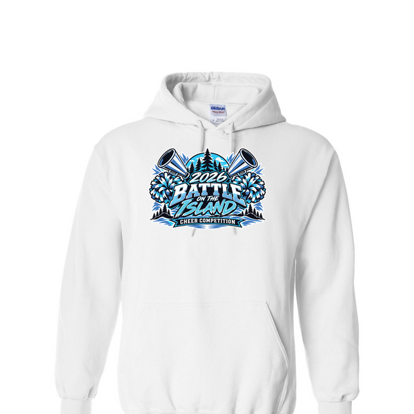 [[color:White]] 2026 Battle on the Island Cheer 0041 White Hoodie