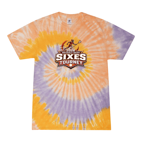 [[color:Sunflower]] 2026 Beverly Bash Sixes Tourney 0001 Sunflower Tie Dyed T shirt