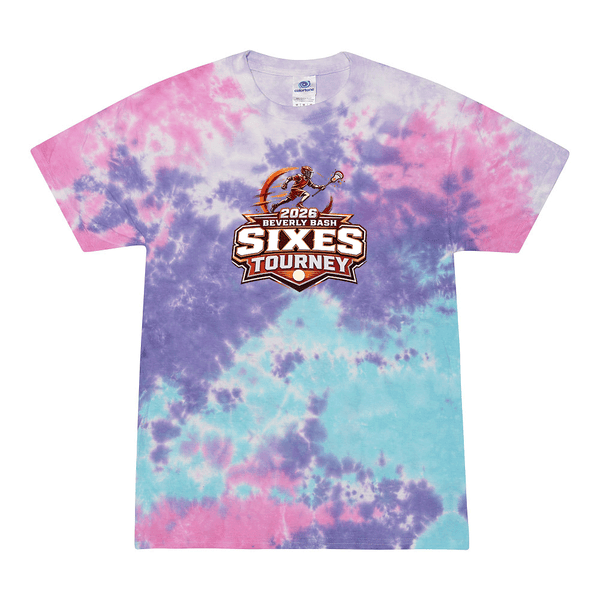 [[color:Cotton Candy]] 2026 Beverly Bash Sixes Tourney 0004 Cotton Candy Tie Dyed T shirt