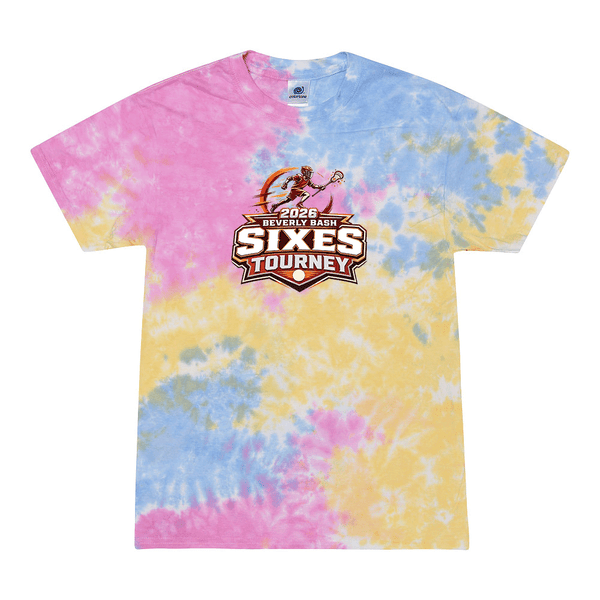 [[color:Sherbert]] 2026 Beverly Bash Sixes Tourney 0019 Sherbert Tie Dyed T shirt