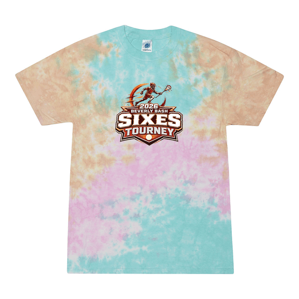 [[color:Snow Cone]] 2026 Beverly Bash Sixes Tourney 0021 Snow Cone Tie Dyed T shirt