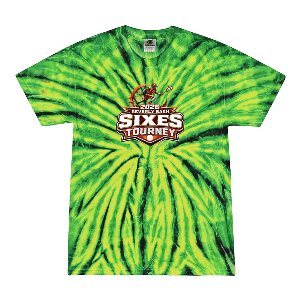 [[color:Wild Spider Green]] 2026 Beverly Bash Sixes Tourney 0025 Wild Spider Green Tie Dyed T shirt