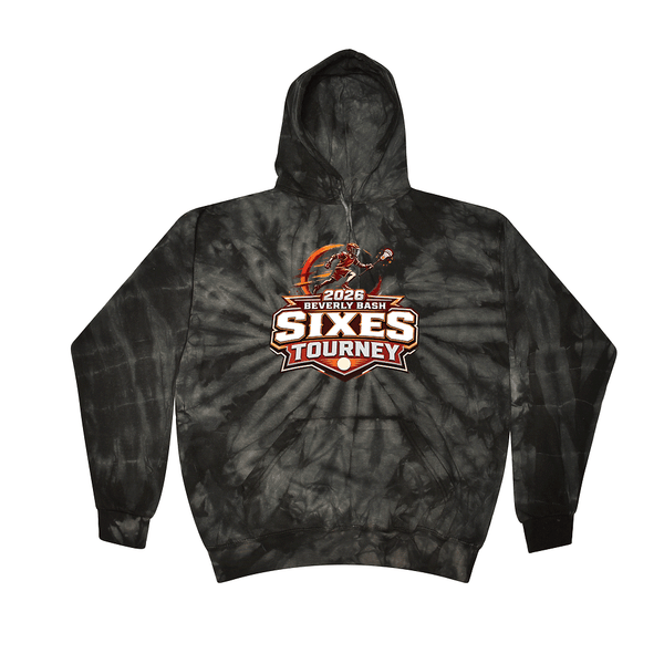 [[color:Spider Black]] 2026 Beverly Bash Sixes Tourney 0037 Spider Black Tie Dyed Hoodie