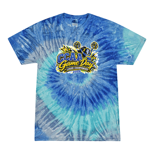 [[color:Blue Jerry]] 2026 CCAA Game Day League Championship 0001 Blue Jerry Tie Dyed T shirt