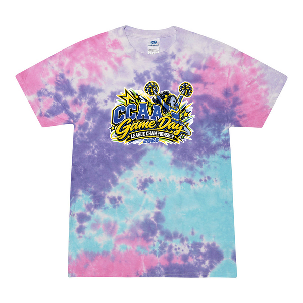 [[color:Cotton Candy]] 2026 CCAA Game Day League Championship 0002 Cotton Candy Tie Dyed T shirt