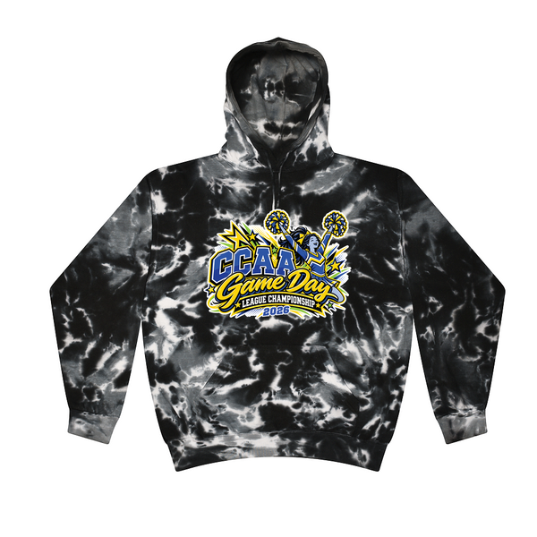 [[color:Multi Black]] 2026 CCAA Game Day League Championship 0016 Multi Black Tie Dyed Hoodie