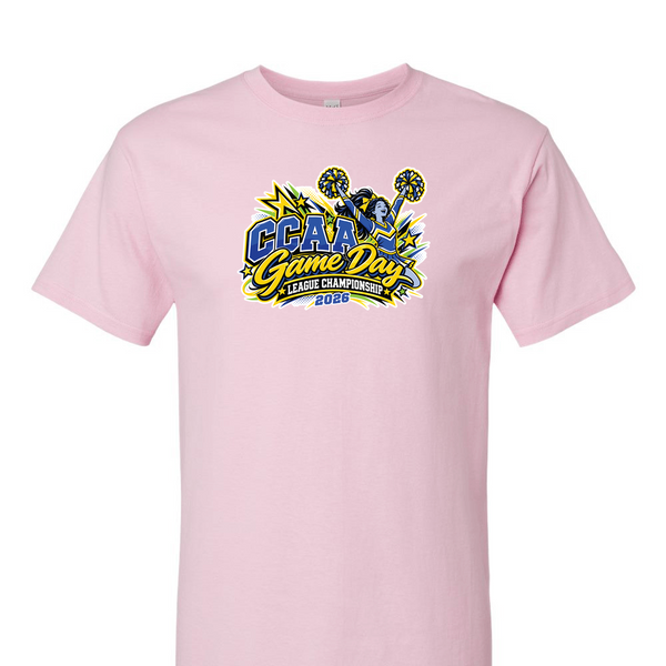 [[color:Light Pink]] 2026 CCAA Game Day League Championship 0025 Light Pink Short Sleeve