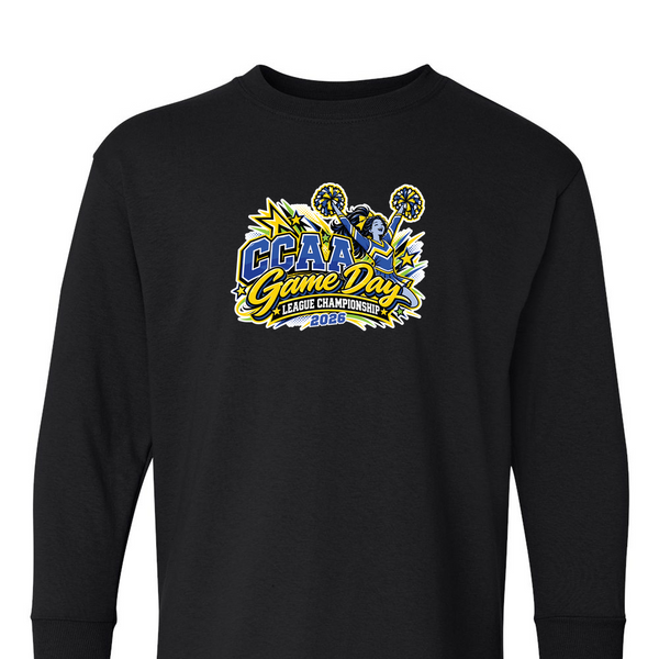 [[color:Black]] 2026 CCAA Game Day League Championship 0029 Black Long Sleeve