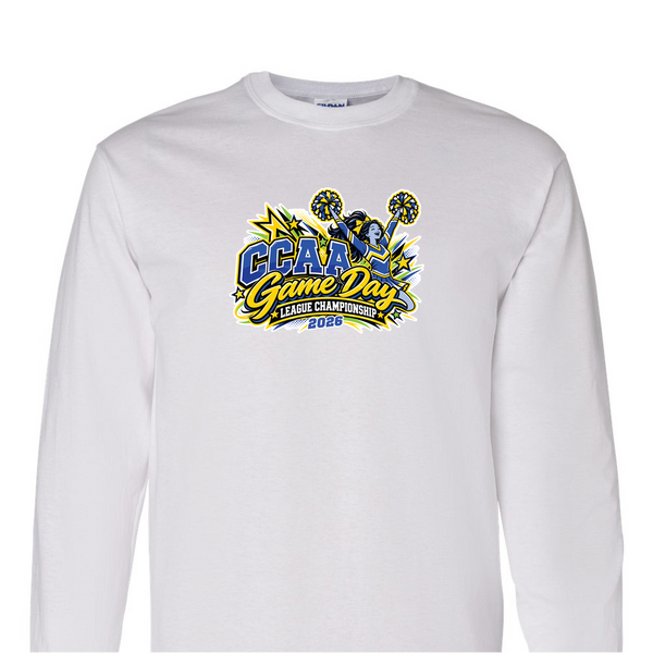 [[color:White]] 2026 CCAA Game Day League Championship 0034 White Long Sleeve