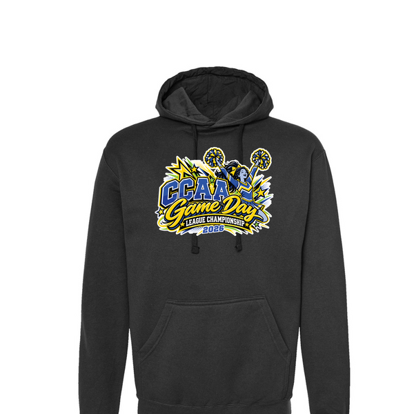 [[color:Black]] 2026 CCAA Game Day League Championship 0035 Black Hoodie