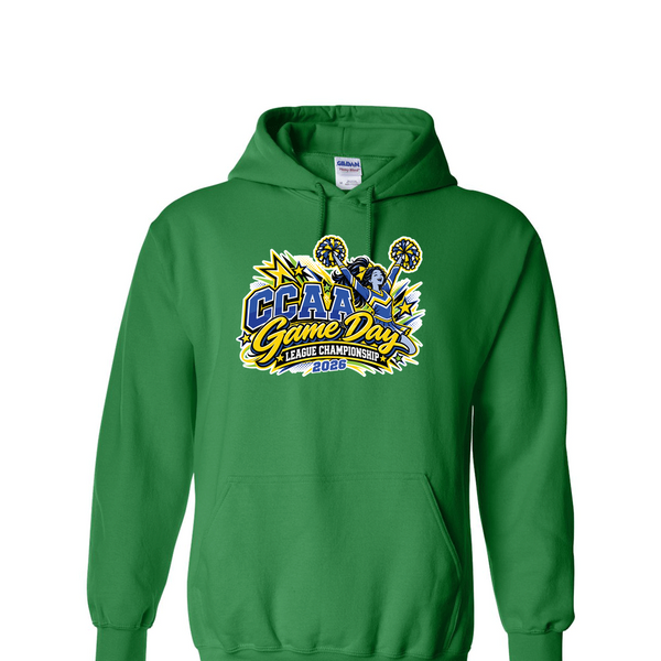 [[color:Irish Green]] 2026 CCAA Game Day League Championship 0038 Irish Green Hoodie
