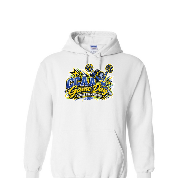 [[color:White]] 2026 CCAA Game Day League Championship 0041 White Hoodie