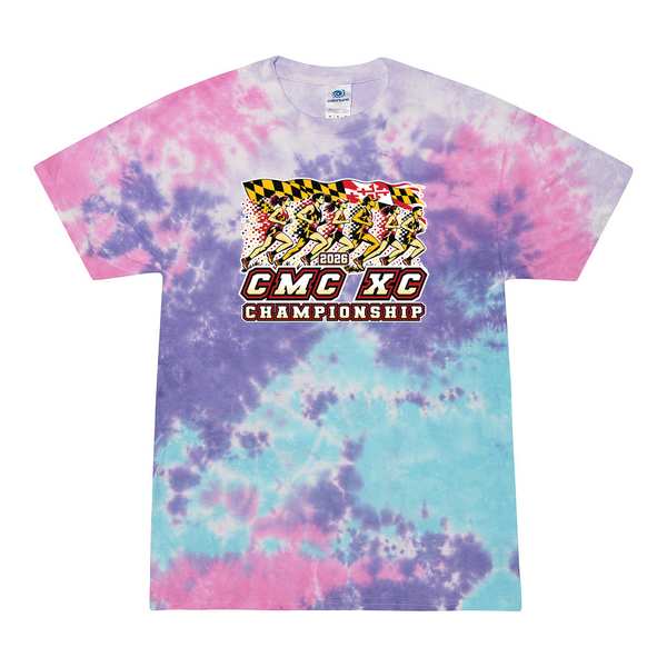 [[color:Cotton Candy]] 2026 CMC XC Championships 0002 Cotton Candy Tie Dyed T shirt