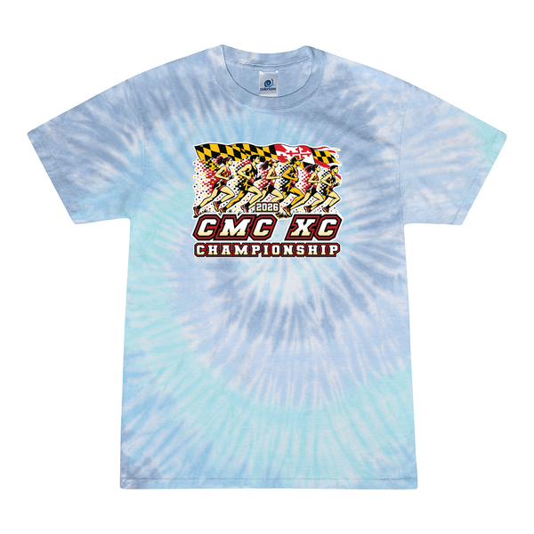 [[color:Lagoon]] 2026 CMC XC Championships 0004 Lagoon Tie Dyed T shirt
