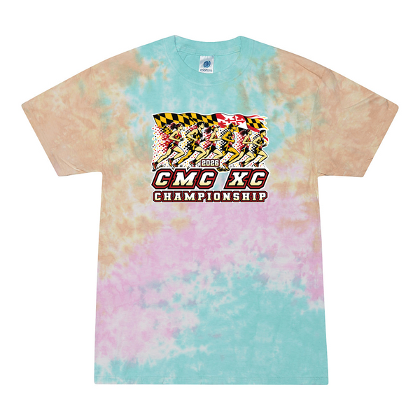 [[color:Snow Cone]] 2026 CMC XC Championships 0006 Snow Cone Tie Dyed T shirt