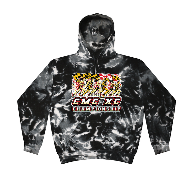 [[color:Multi Black]] 2026 CMC XC Championships 0016 Multi Black Tie Dyed Hoodie