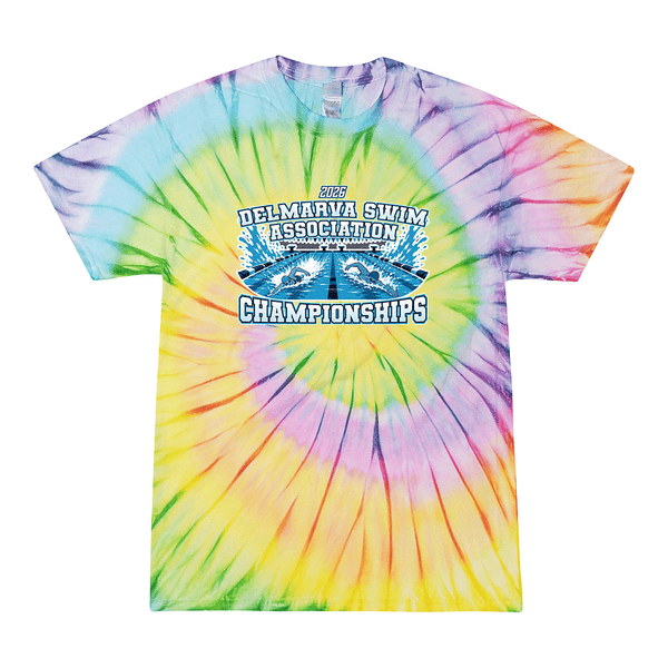Tie Dyed T-shirt - 2026 Delmarva Swim Association Championships