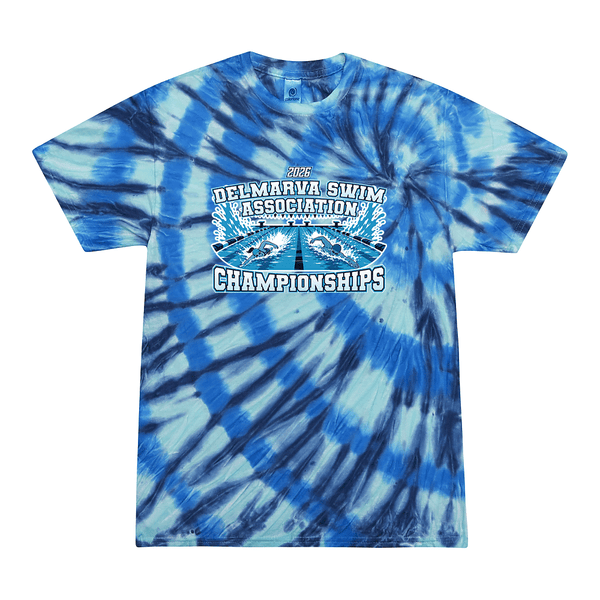Tie Dyed T-shirt - 2026 Delmarva Swim Association Championships