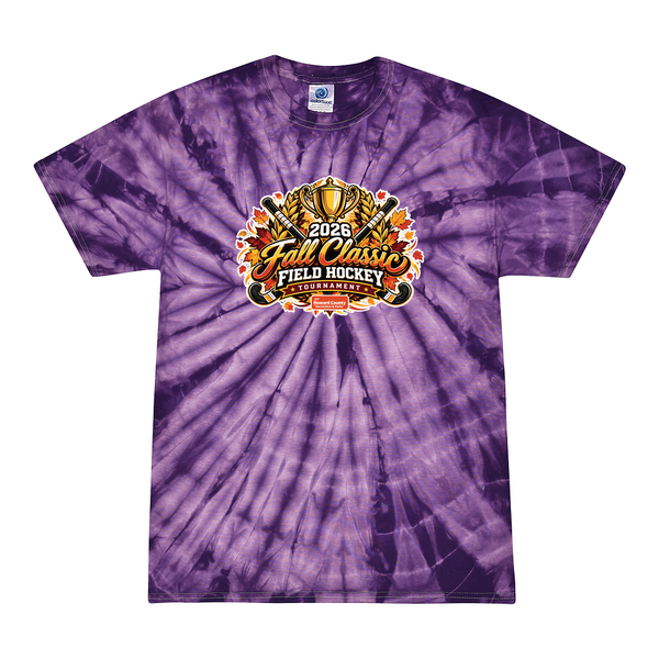 [[color:Spider Purple]] 2026 Fall Classic Field Hockey Tournament 0008 Spider Purple Tie Dyed T shirt