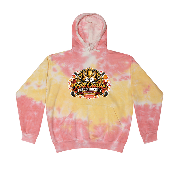 [[color:Funnel Cake]] 2026 Fall Classic Field Hockey Tournament 0013 Funnel Cake Tie Dyed Hoodie